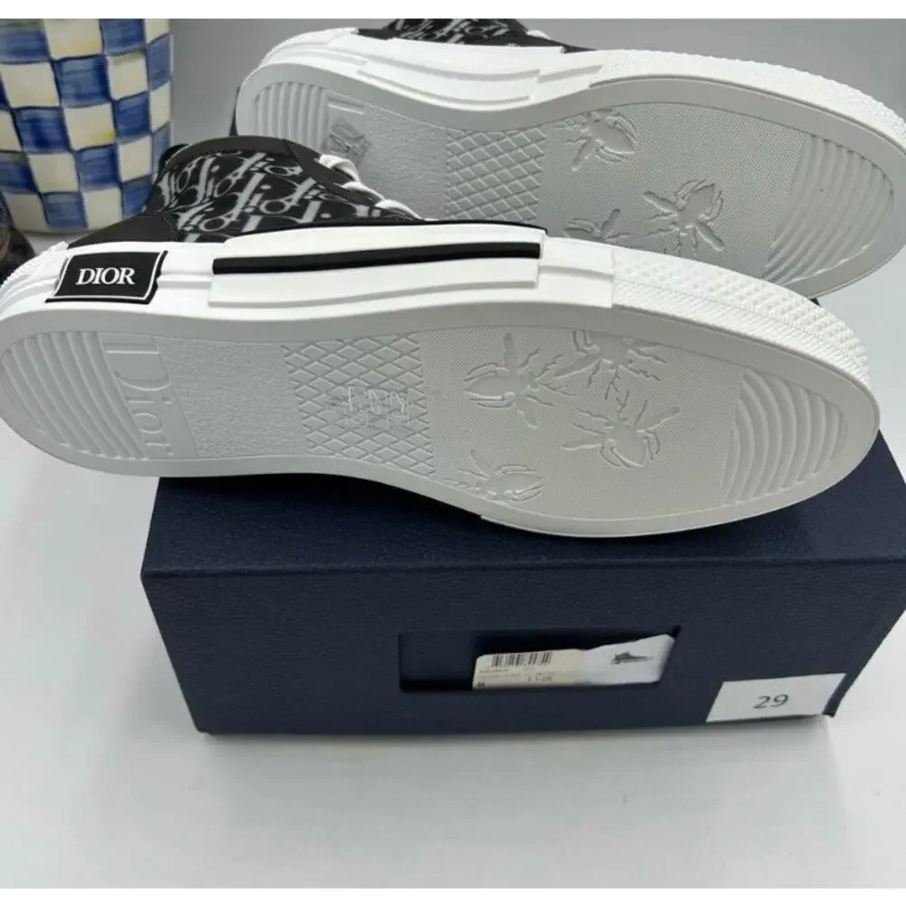 Men's Dior B – 23 oblique high top sneakers size 44 made in Italy - Picture 11 of 12